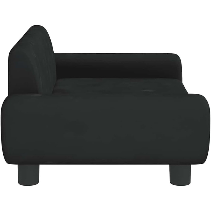 Крісло-ліжко для собак, чорне, з м'якою оббивкою, 70x45x33 см, для маленьких собак та котів