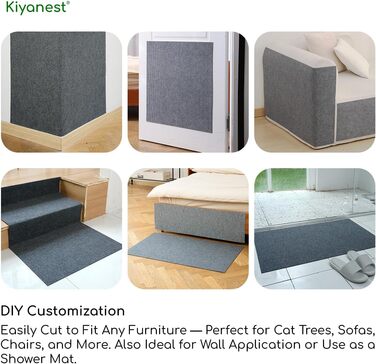 Котяче дряпальний борд - іграшка для котів. 2 розміри: 200x40 см та 30x100 см, чорний колір