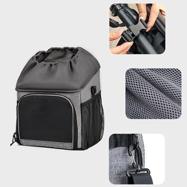 Крісло для собак у велосипеді Hobngmuc, дихаючий кошик, легкий, знімний мішок, підходить для заднього двору, гір, кемпінгу, походів