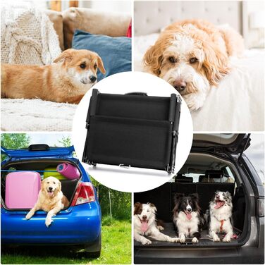 Складні сходи для собак Hacaroa - 5 сходинок, для великих собак, до 50 кг, з ручкою, антиковзаюча поверхня