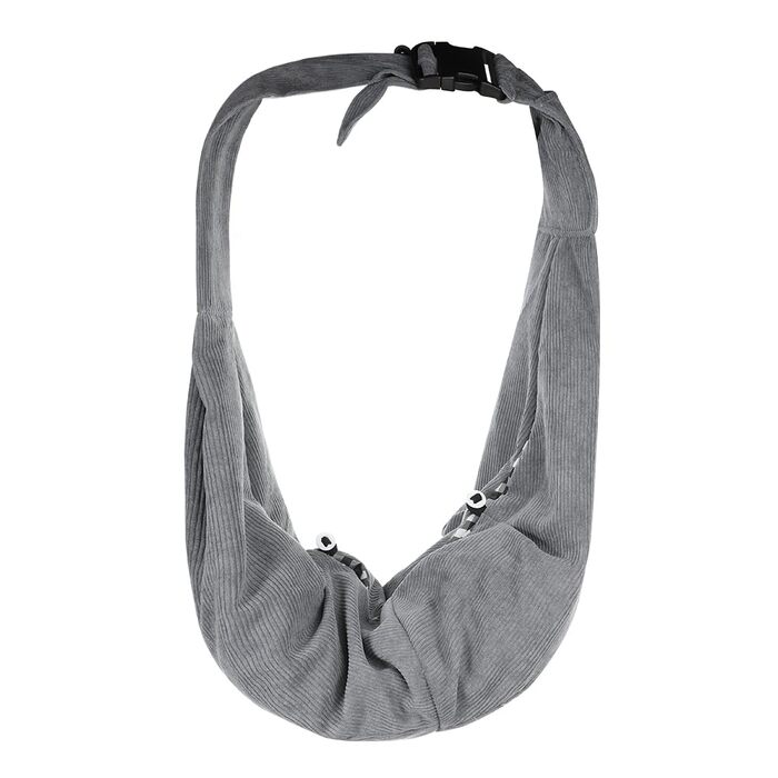 Сумка-переноска для собак та котів до 7 кг, сіра. Зручна переноска для тварин, регульований ремінь, складний дизайн.