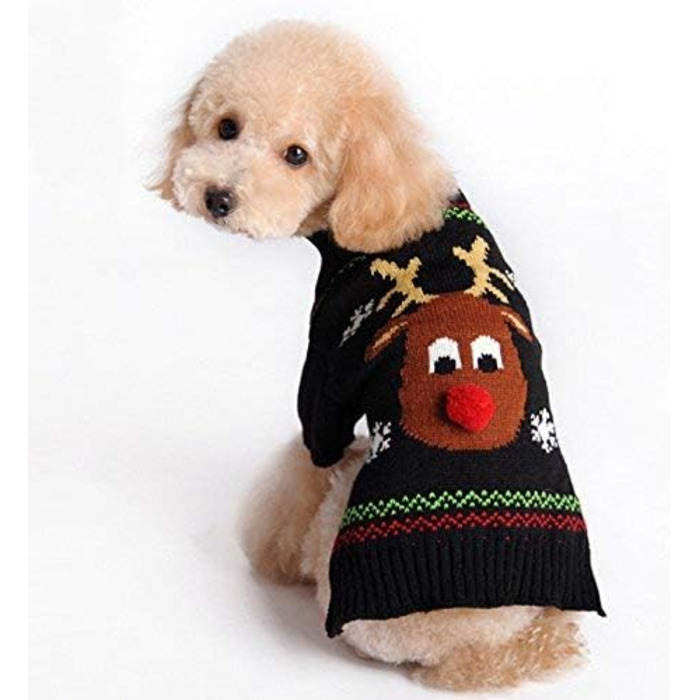 Пуловер для собак з бавовни на святкування Різдва та зими. Теплий і стильний костюм для тварин XL. Ідеальний подарунок для цуценя!