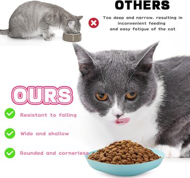 Набір мисок для котів GMMG, 6 шт., кераміка, плоскі, для годування котів