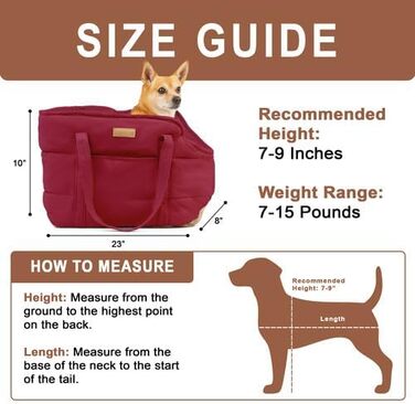 NoblePup Сумка-переноска для тварин, м'яка, плюшева, з надійним кріпленням ремінця, легка, для маленьких собак та цуценят, кремового кольору (Rot/Ausflug, однотонна (Getaway Solids))