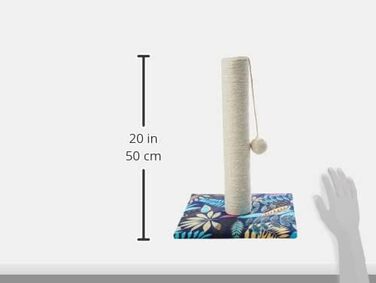 Драбина для котів Croci з картону, закрита коробка з двошаровою поверхнею для дряпання, 42x35x50 см, 1 шт. (Колір: Листя)