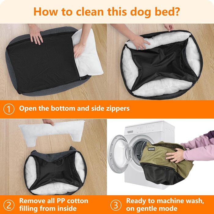 Ліжко для собак, м'яке, знімний чохол, сірий, 90 x 75 x 25 см / 120 x 90 x 30 см (оливковий)