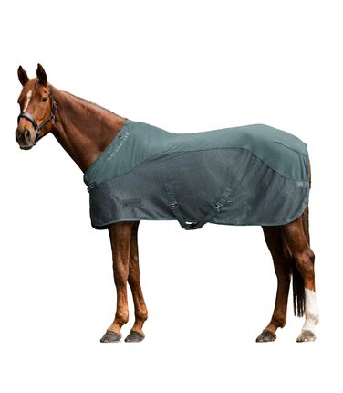 Флісова попона-рубашка Waldhausen Comfort для коней, 135 см, колір сосновий зелений
