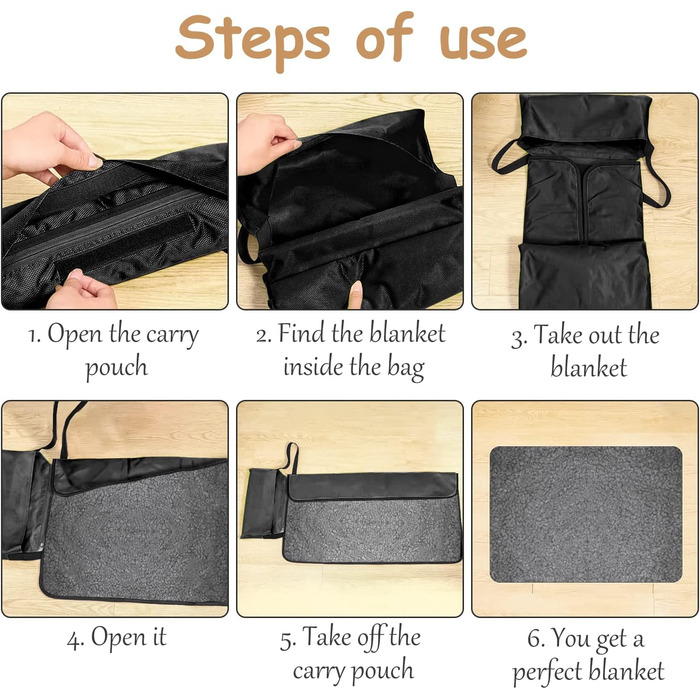 Водонепроникний килимок для собак та котів 100x70 см (Чорний) - М'який, зносостійкий, для подорожей, миється