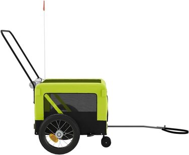 Причіп для велосипеда ZEYUAN для собак (зелений/чорний), Oxford-тканина, сталь, 93934