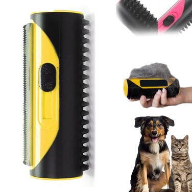 Набір для догляду за шерстю Silkybrush Ultimatives: самоочисна щітка для собак, 3-в-1 для видалення підшерстка та шерсті, видалення шерсті тварин, щітка для блискучою шерстю (жовта)