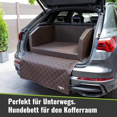 CopcoPet Лежанка для собак у багажник 90x55x38 см, штучна шкіра, захист багажника, водовідштовхувальна, стійка до подряпин, нековзна, міцна з захисним покриттям, для подорожей