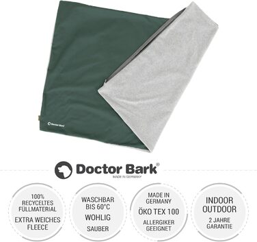 М'яке ліжко для собак великих порід Doctor Bark GreenLabel - зелене, легко миється, зручне, для комфортного сну