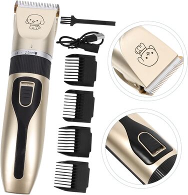 Електричний собачий триммер SOIMISS з титановими керамічними лезами. Безшумна машинка для грумінгу собак та котів. Для догляду за вухами, обличчям та тілом.