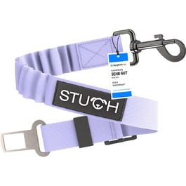 STUCH Бungee страхувальний ремінь для собак та котів - універсальний, підходить для всіх порід та авто (Flieder)