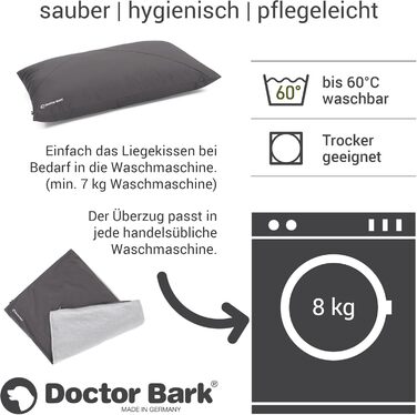 М'яке ліжко для собак великих порід Doctor Bark GreenLabel - ліжко-подушка, зелений колір, велике (L), знімний чохол, легко миється