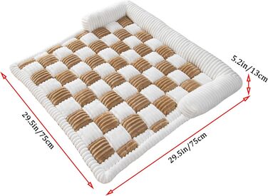 Ортопедичне ліжко для собак TOPCHANCES - 90x90x13 см, чорне, знімний чохол, для великих собак