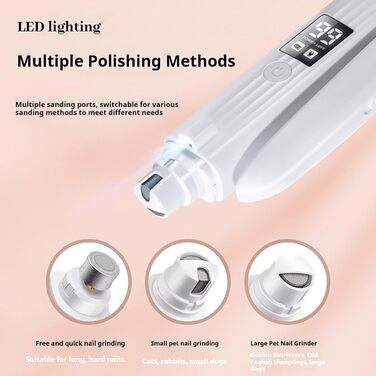 Триммер для нігтів 2-в-1 LED для собак та котів Neu з LED-підсвічуванням, захистом від бризок та регулюванням швидкості