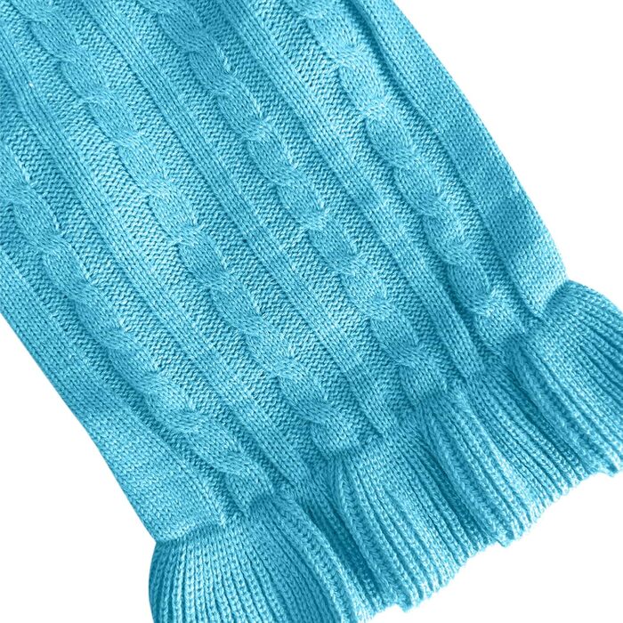 Светр для маленьких собак Chborchicen, в'язаний одяг для котів, теплий зимовий одяг для кошенят та цуценят, розмір XS, небесно-блакитний (X-Small, Одяг-Небесно-Блакитний)