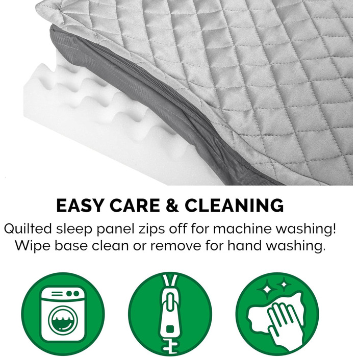 Гірчичне собаче ліжко Furhaven з охолоджуючим гелем, водонепроникне, для собак середніх та маленьких порід (до 15,9 кг), знімний, пральний чохол, для дому та вулиці, розмір L (102 x 81 x 10 см)