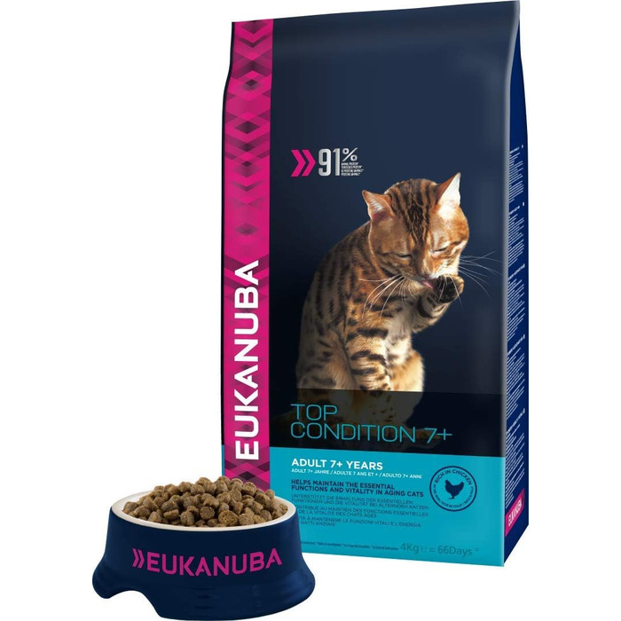 Сухий корм для літніх котів Eukanuba Senior, 10 кг