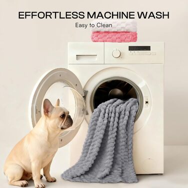 М'яка ковдра для собак та котів Luciphia, 3 шт. у наборі, 52x76 см, фланель, рожева, бежева, сіра