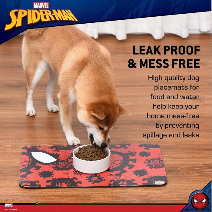 Підставка для годування собак Marvel Comics Spiderman: неслизька основа, силікон, захист від протікання