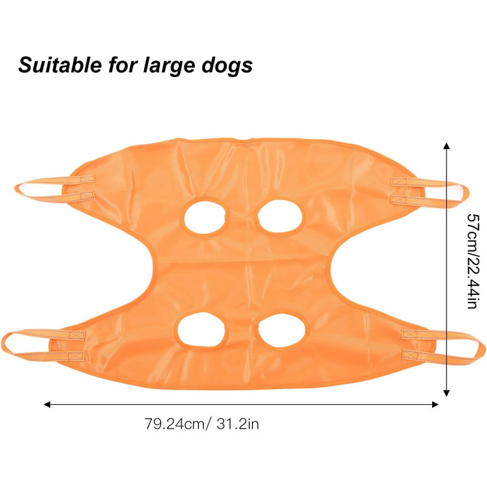 Гамак для догляду за собаками, рушник для сушіння тварин, гамак для краси з ножицями, гамак для релаксації та догляду за тваринами, гамак для котів та догляду за тваринами для стрижки кігтів (S-), великий, оранжевий