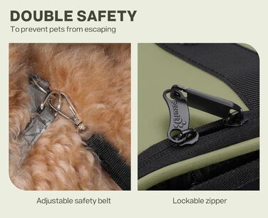 Рюкзак-переноска для котів та маленьких собак Pecute, темно-зелений. З вентиляцією, міцний, ергономічний, для подорожей, кемпінгу та походів.