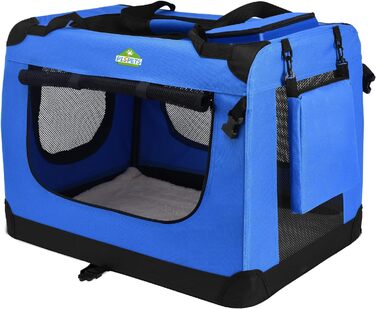 Транспортна переноска для собак PISPET, складана, 80x55x55 см, блакитна