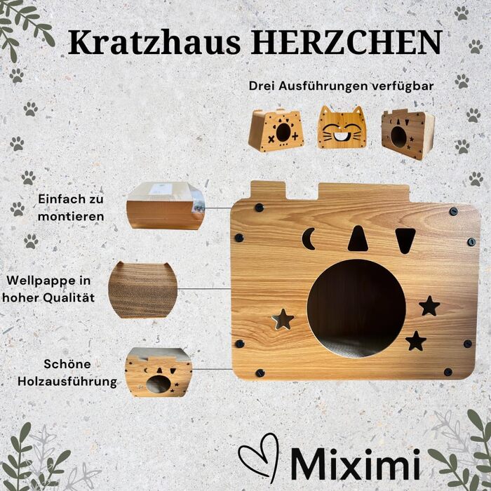 Дім-кіготник для котів Stars Klein - екологічні меблі з картону, легкі, стабільні, компактні. Ідеально для маленьких квартир та котів будь-якого віку