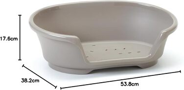 Ліжко Nobby Cosy-Air сірого кольору з пластику, 45 см