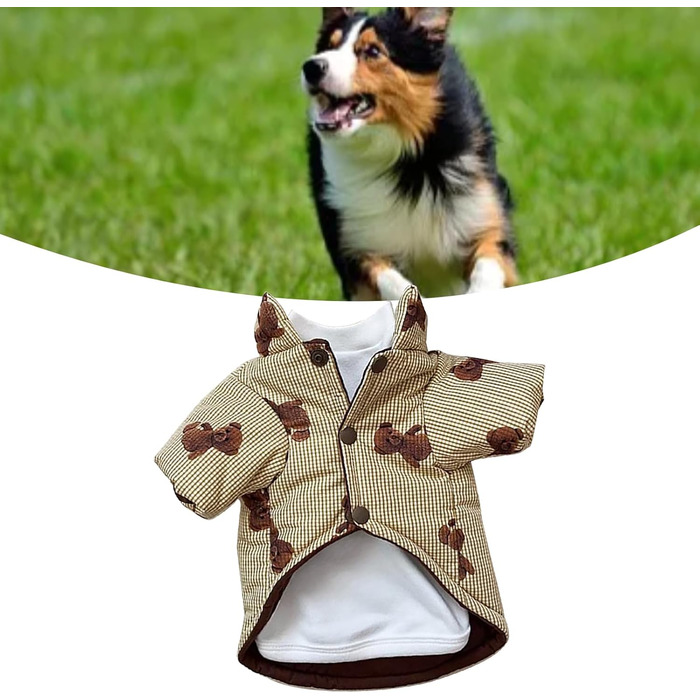 Теплий зимовий одяг для собак, куртка для холодної погоди, XS, жовтий