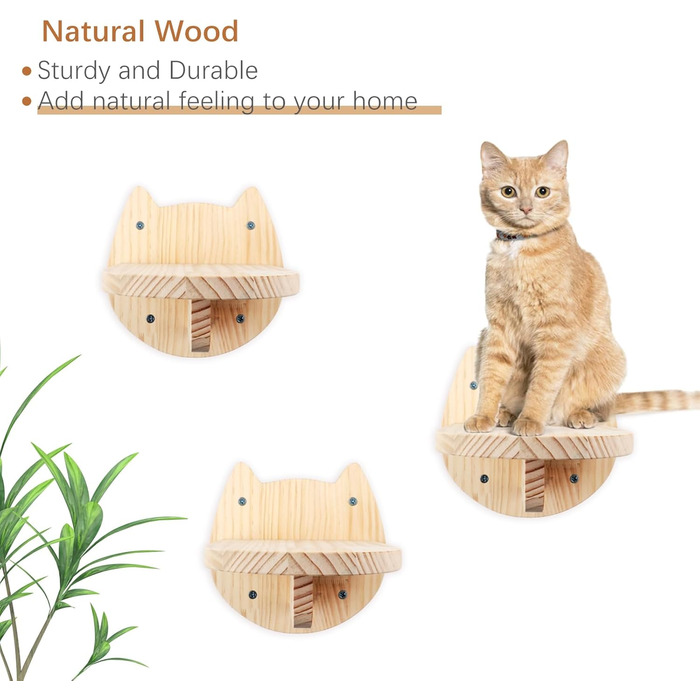 Сходи для котів DaizySight на стіну: комплекс для лазіння, ігор та відпочинку (3 сходинки)