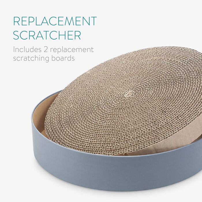 Набір з 2 картонних когтеточок для котів Navaris - круглі картонні килимки-когтеточки, коричневі