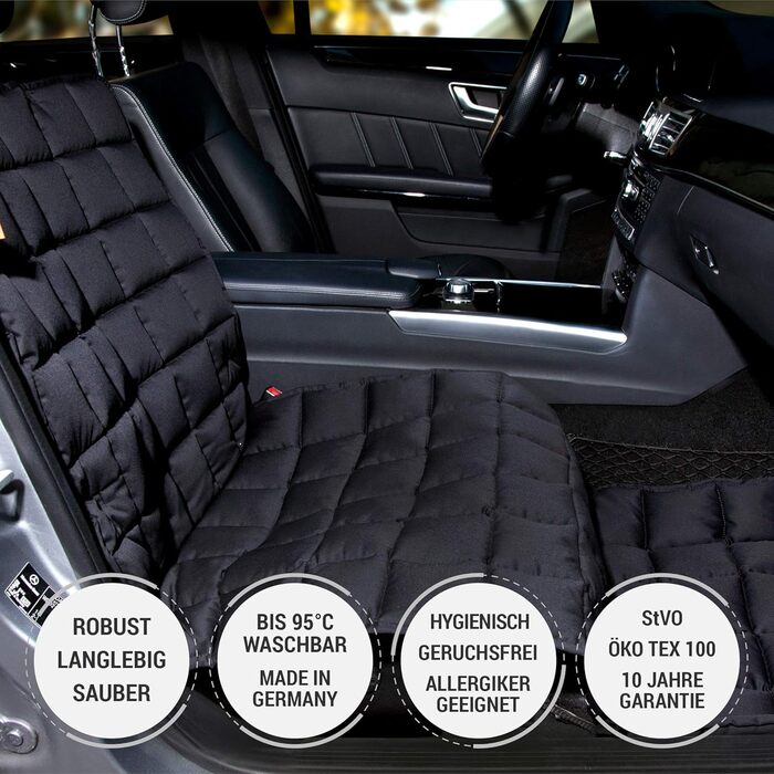 Авточохол на сидіння пасажира Doctor Bark - захисна кришка для всіх авто/SUV (Чорний)