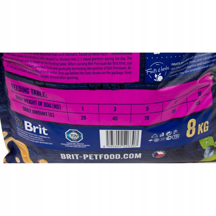 Сухий корм для собак Brit Premium Small Chicken (для малих порід), курка, 8 кг