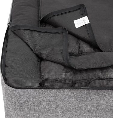 Лежанка для собак, велика (XXL), 118 x 78 см, сіра, з екологічного льону