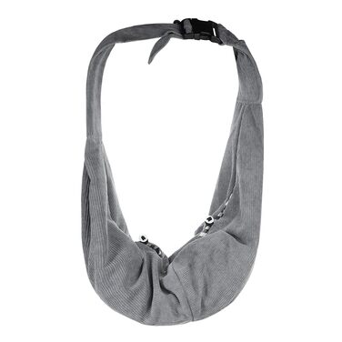 Сумка-переноска для собак та котів до 7 кг, сіра. Зручна переноска для тварин, регульований ремінь, складний дизайн.