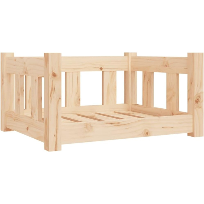 Зручне ліжко для собак та котів з дерева, коричневе, 55,5x45,5x28 см