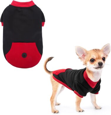 Світшот для маленьких собак Kooltail, з отвором для повідка, червоний, розмір XS