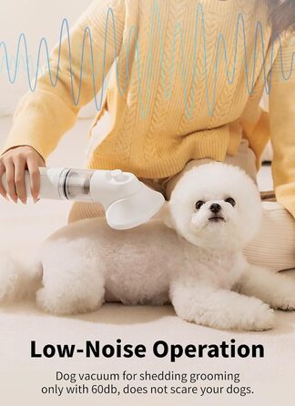 Набір для догляду за собакою з пилососом, видалення шерсті собак та котів, 4200Pa, 3 насадки, низький шум