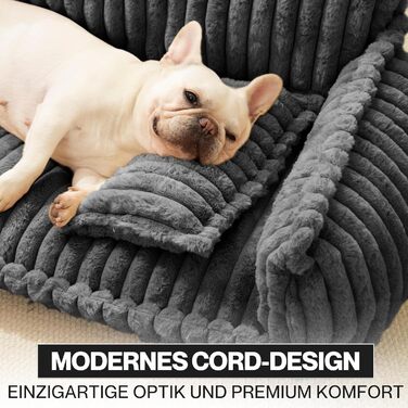 Софа для собак Chaffar | Ортопедичний лежак для собак | Сучасний стиль | Кольорова гама: вугільний | Розмір L (100 см)