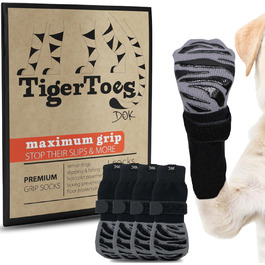 Преміальні нековзкі шкарпетки для собак DOK TigerToes XXL, захист лап, товстий протектор для дерев'яної підлоги
