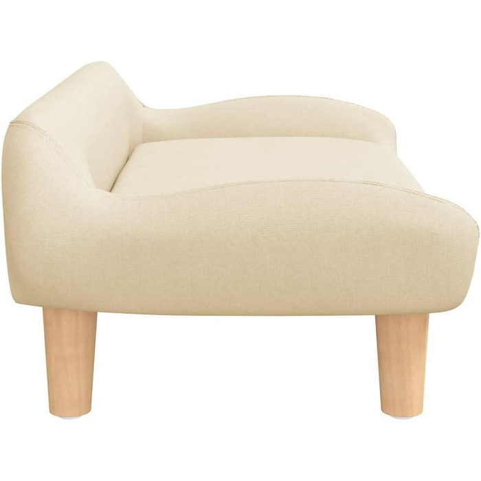 Ляжка для собак, м'яка, з подушкою, диванчик для маленьких собак та котів, тканина, кремовий колір