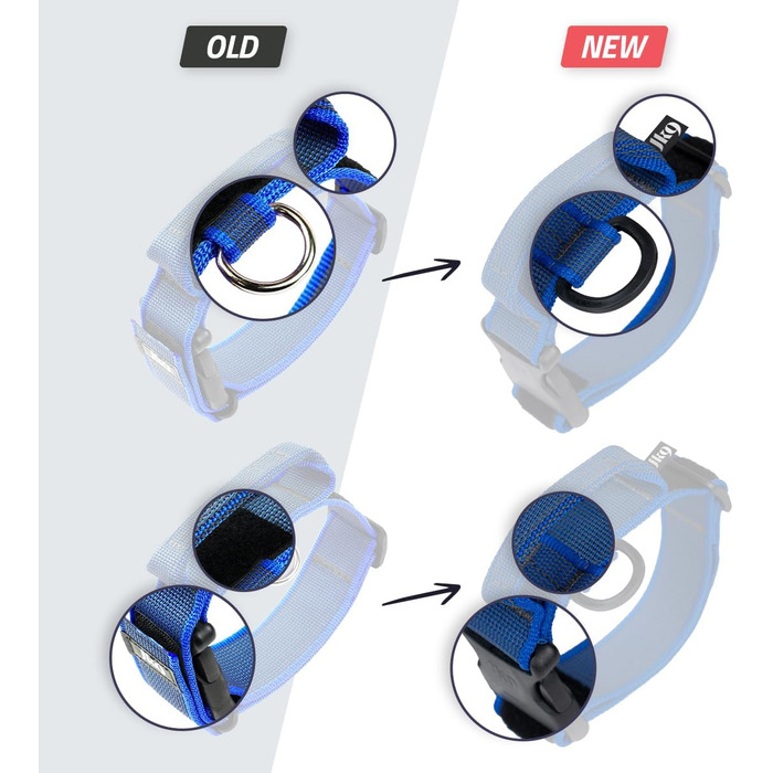 Нашийник Julius-K9 Color & Grey з ручкою, надійним затвором та змінним патчем, 40 мм (38-53 см), Оранжево-Сірий