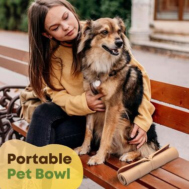 Складні миски для собак та котів, 2 шт. Зіліконовий посуд для тварин, портативні миски для подорожей, чорний