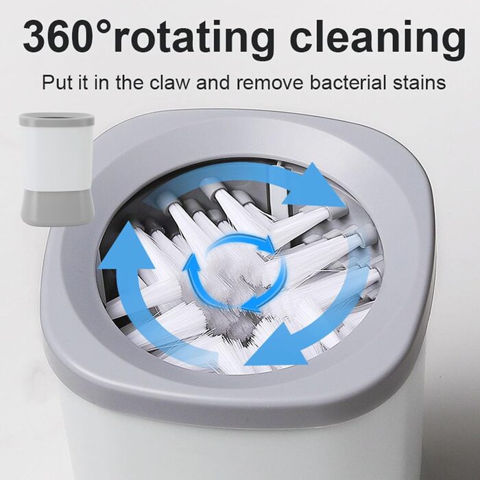 Електричний очищувач лап для собак та котів Fdit, 2 швидкості, 360° обертання, USB-зарядка, для маленьких та середніх порід
