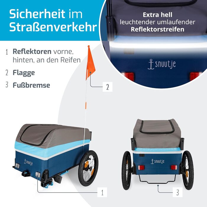 Причіп для велосипеда та візок-тачка | Причіп-платформа для велосипеда та електробіка | Вантажопідйомність 40 кг, об'єм 120 літрів | Складаний причіп з дахом та захистом від дощу | Ідеально для покупок, прогулянок, фестивалів