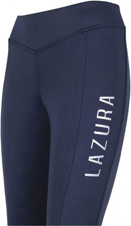 Легінси для верхової їзди Lazura Ariella | Еластичні штани для верхової їзди з кишенею для телефону | Середня посадка, повний обтиск, силіконовий гріп, класичний крій | Екіпірування для верхової їзди (36, темно-синій)