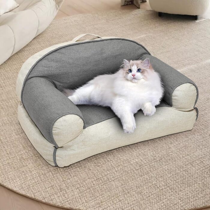 Крісло-лежанка для собак та котів середнього розміру, знімне та миється, м'яке та зручне, з антиковзною основою, 50,8 x 38,1 x 20,3 см